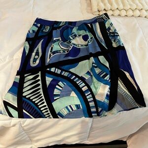 Emilio Pucci Multicolor Abstract Pencil Skirt